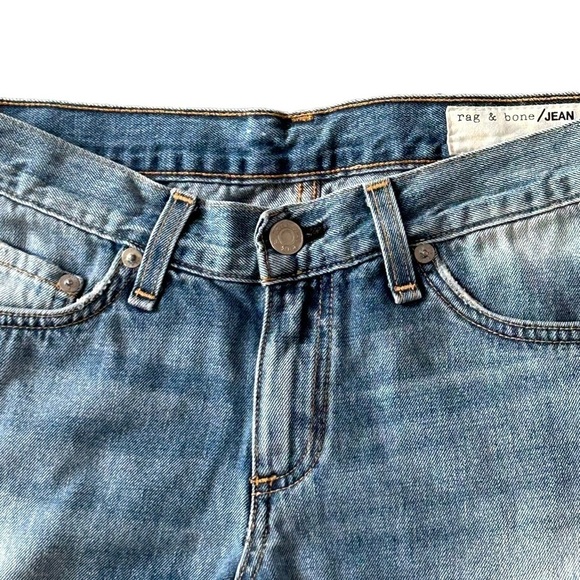 RAG & BONE Jean shorts Denim 5 pocket Cut-offs Side slits Raw edge Size 24 - Picture 3 of 15